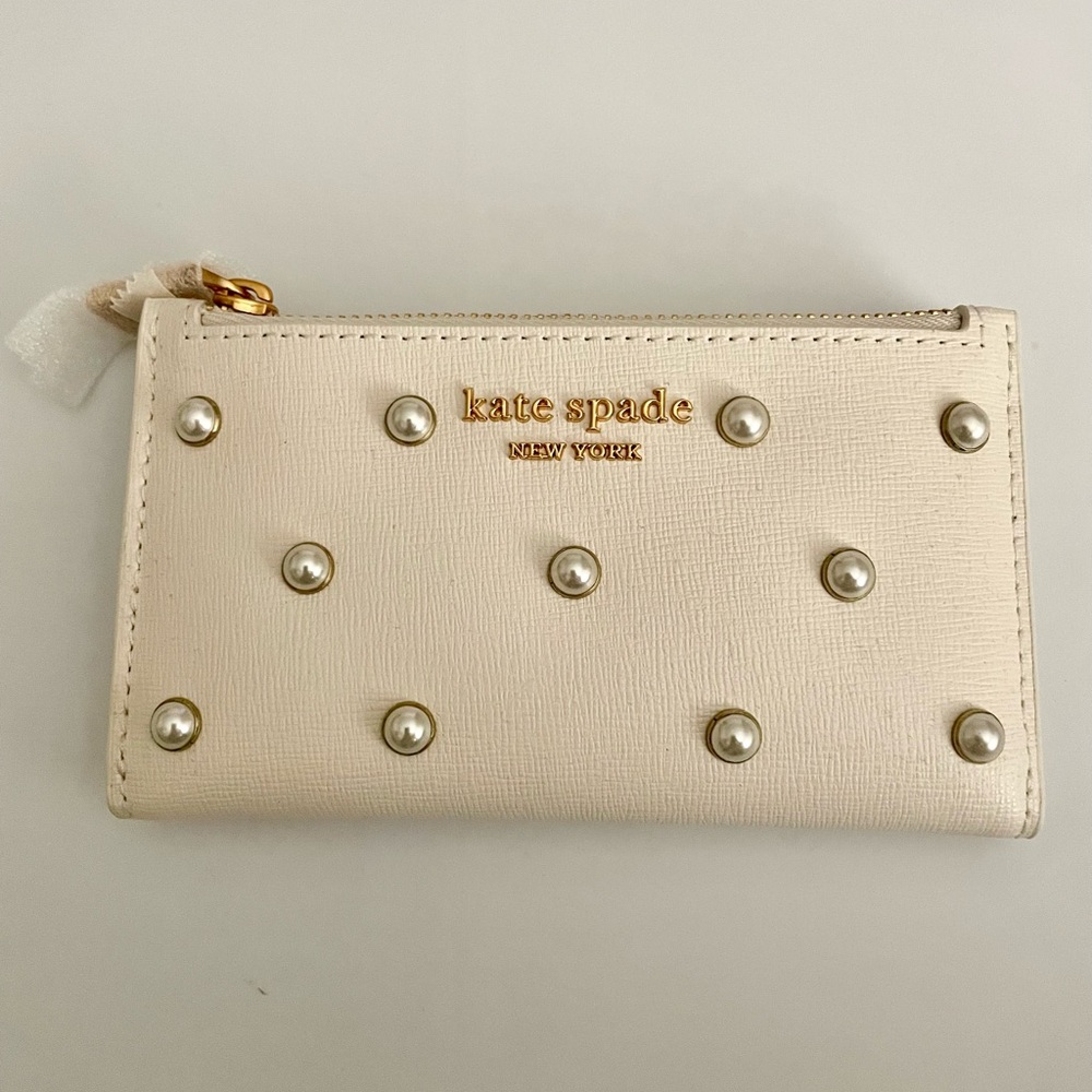 Kate Spade ♠️ Purl Embellished Small Slim Bifold Wallet